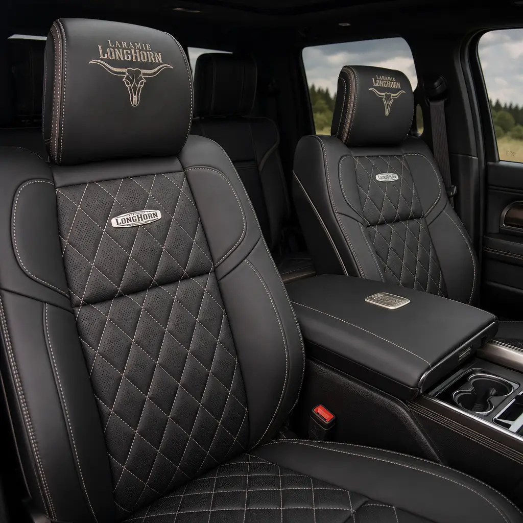 Diamond-stitched leather interior