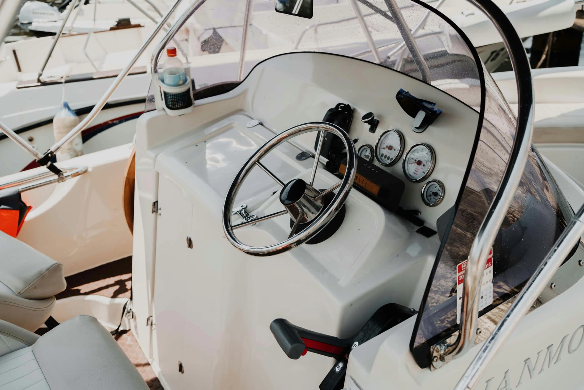 Marine desk upholstery